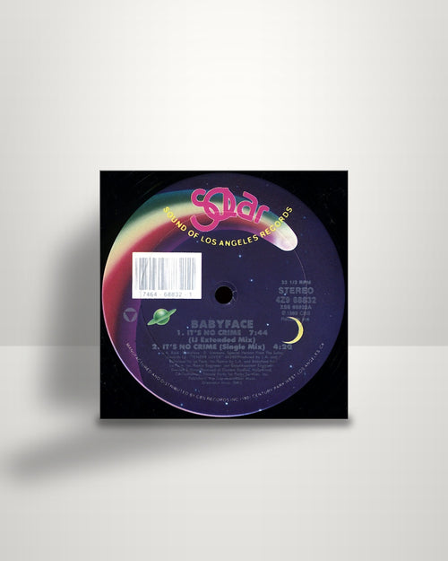 Babyface – It's No Crime - 12" - Solar US 1989