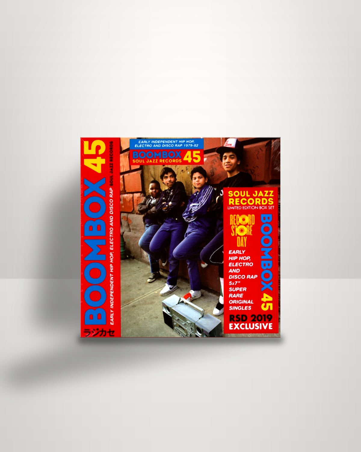 Various – Boombox 45 (Early Independent Hip Hop, Electro And Disco Rap 1979-82) - 5x7" - Soul Jazz Records UK 2019