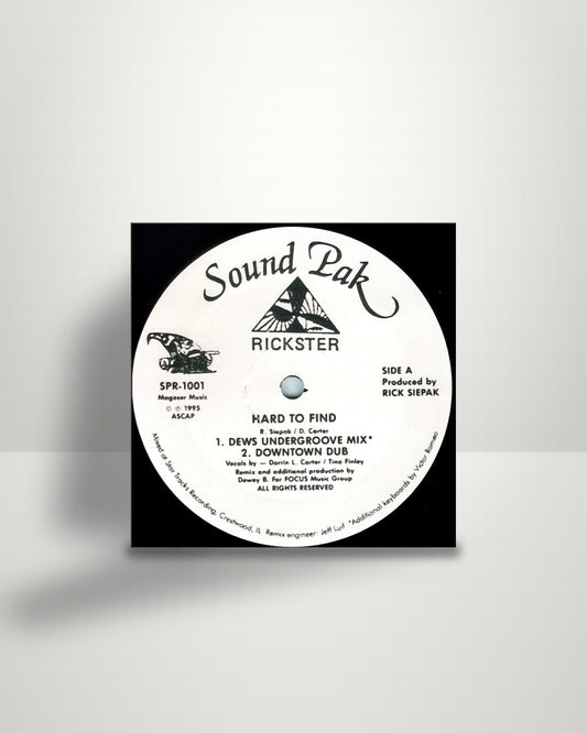 Rickster – Hard To Find - 12" - Sound Pak US 1995
