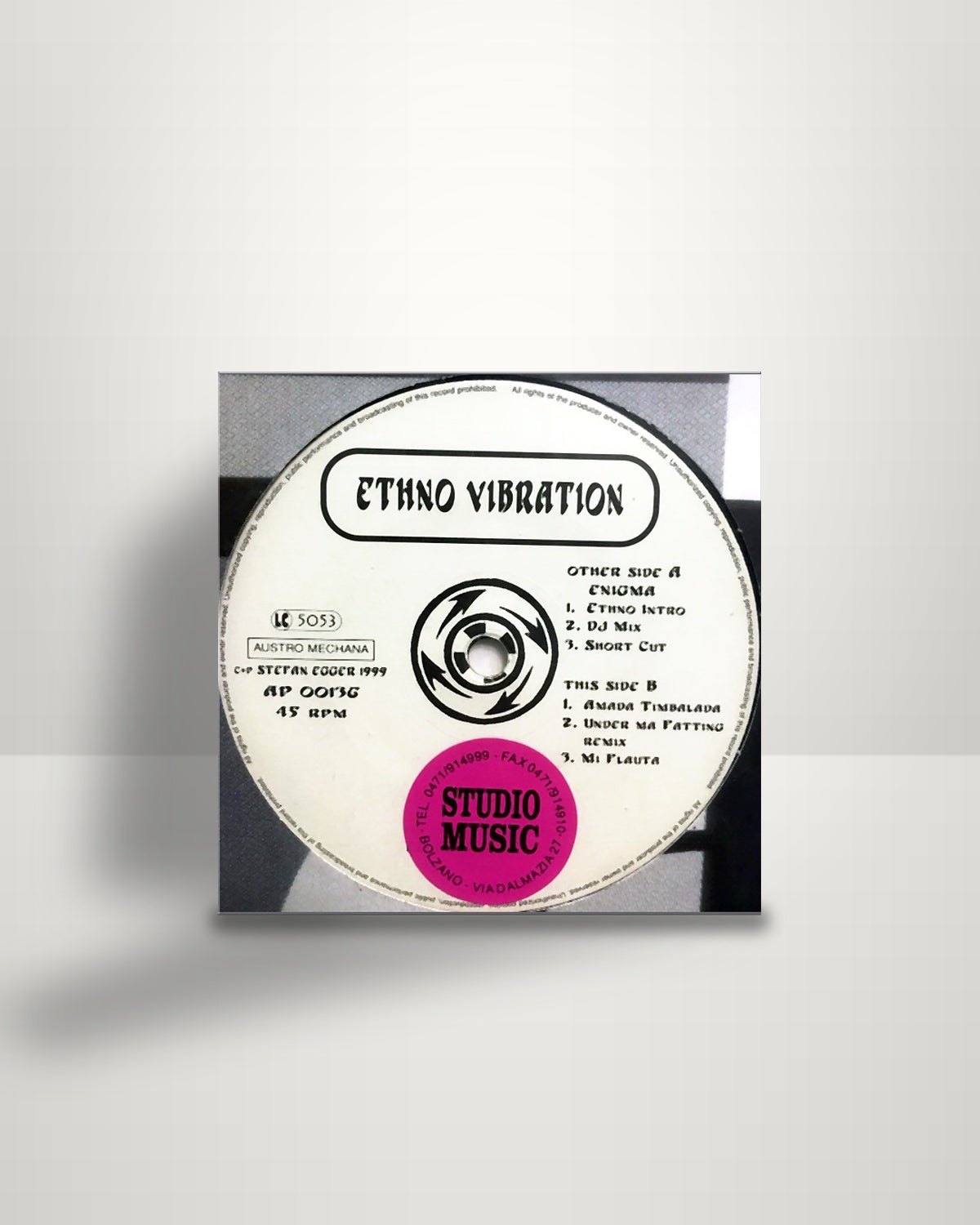 DJ Stefan Egger – Ethno Vibration - 12" - Sound Station Records AT 1999