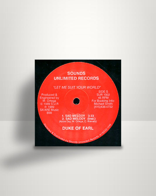 Duke Of Earl – Let Me Suit Your World - 12" - Sounds Unlimited Records US 1989