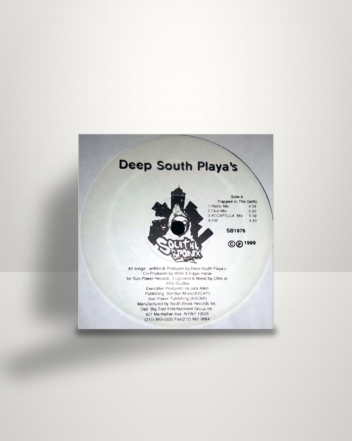 Deep South Playa's – Trapped In The Getto / Oh God - 12" - South Bronx Records US 1999