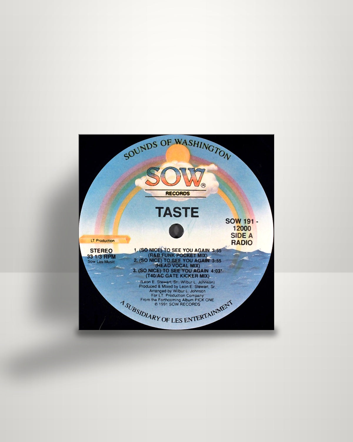 Taste – (So Nice) To See You Again - 12" - SOW Records US 1991