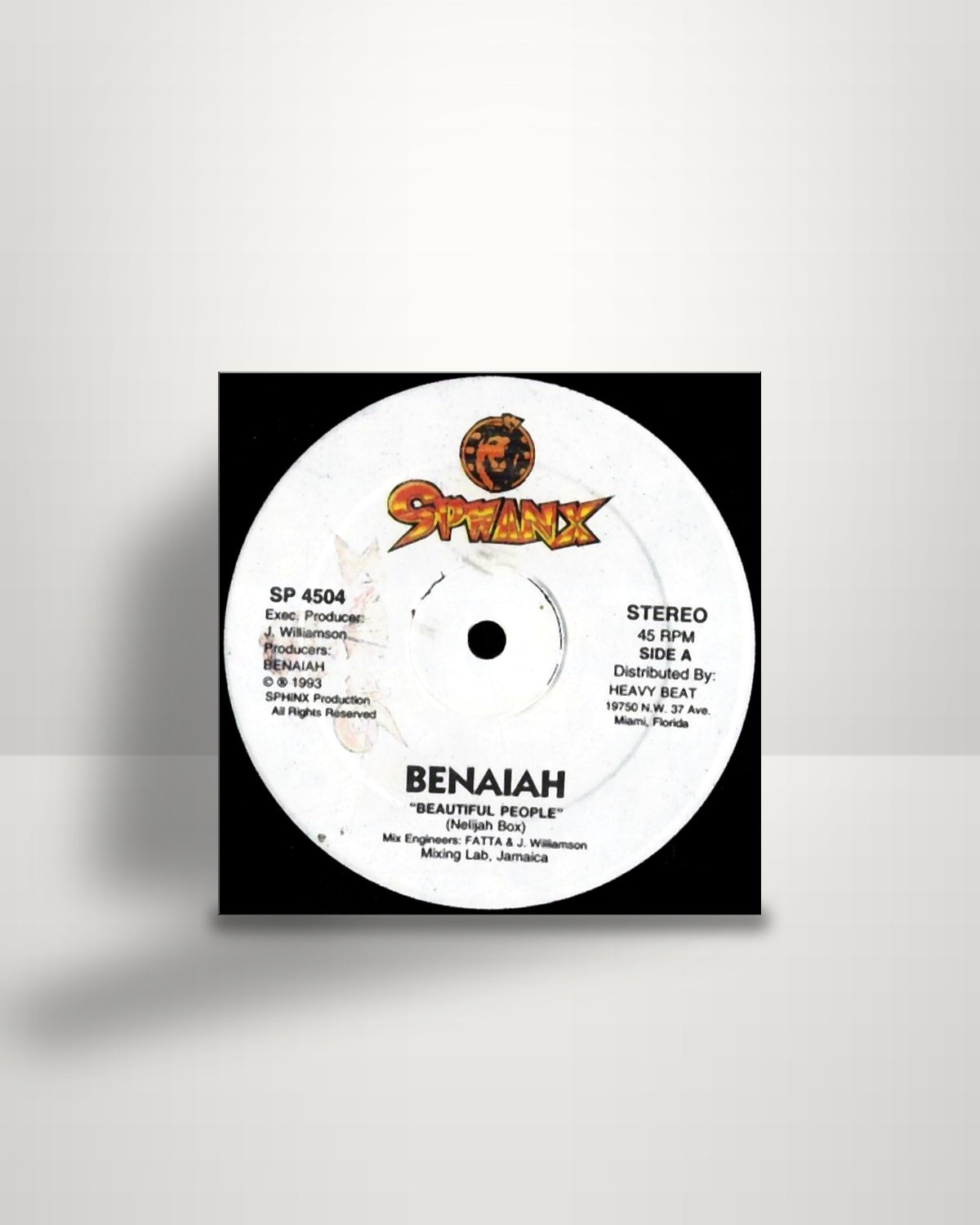 Benaiah – Beautiful People - 12" - Sphinx US 1993