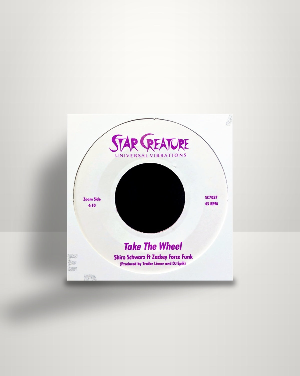 Shiro Schwarz ft Zackey Force Funk – Take The Wheel - 7" - Star Creature US 2019