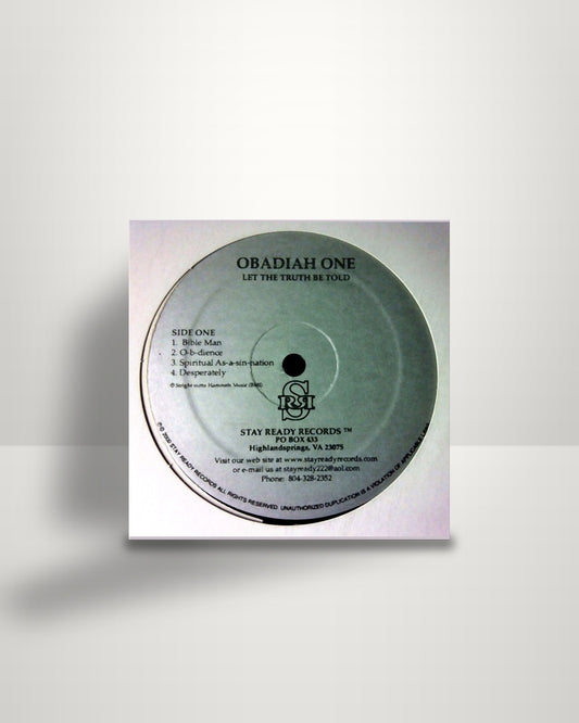 Obadiah One – Let The Truth Be Told - 12" - Stay Ready Records US 2000