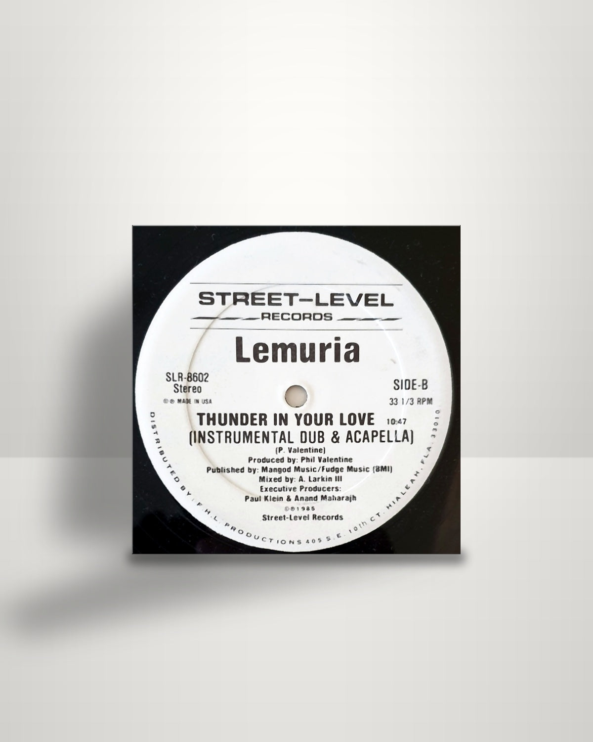 Lemuria – Thunder In Your Love (Remix) - 12" - Street-Level Records US 1985