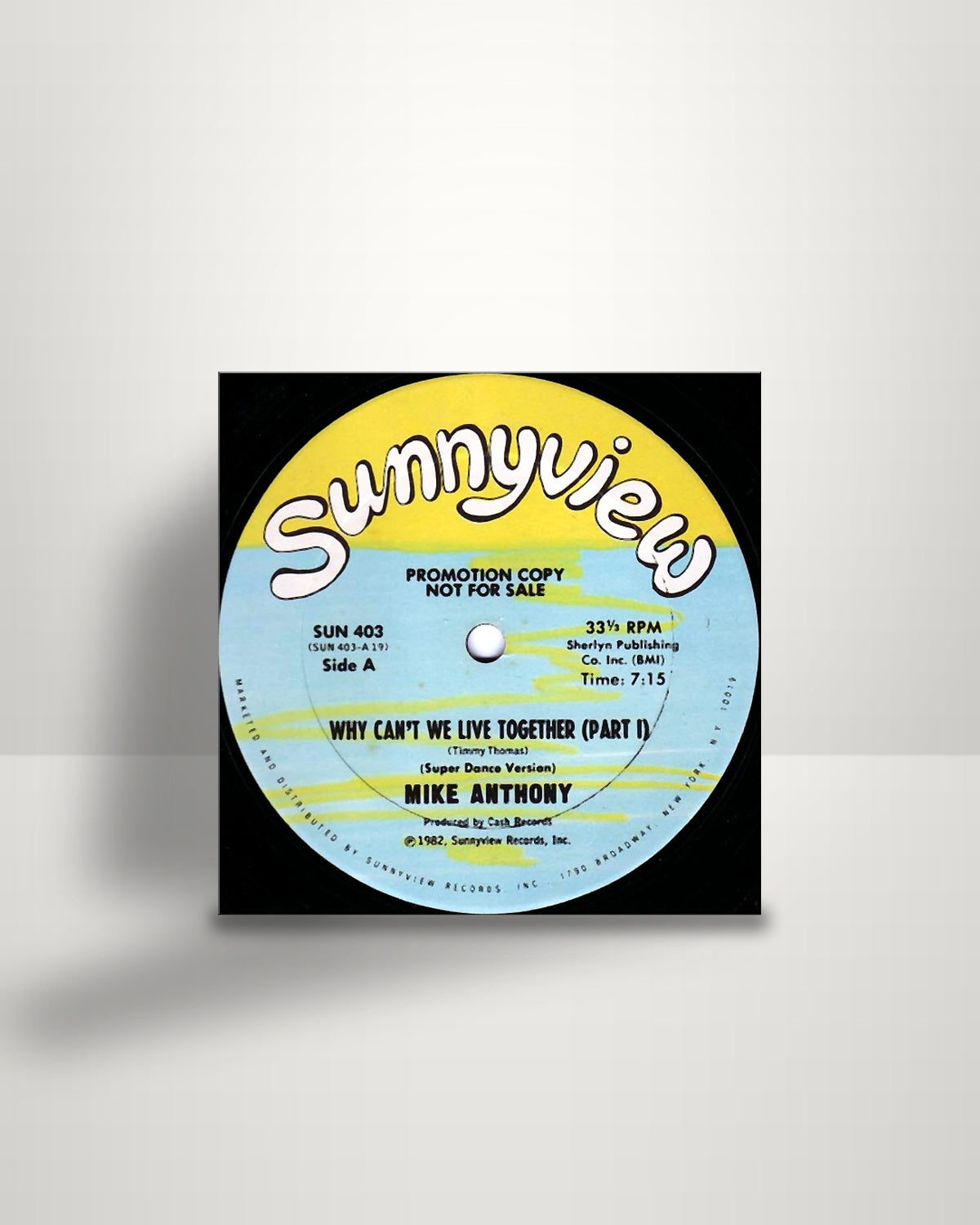 Mike Anthony – Why Can't We Live Together - 12" - Sunnyview US 1982