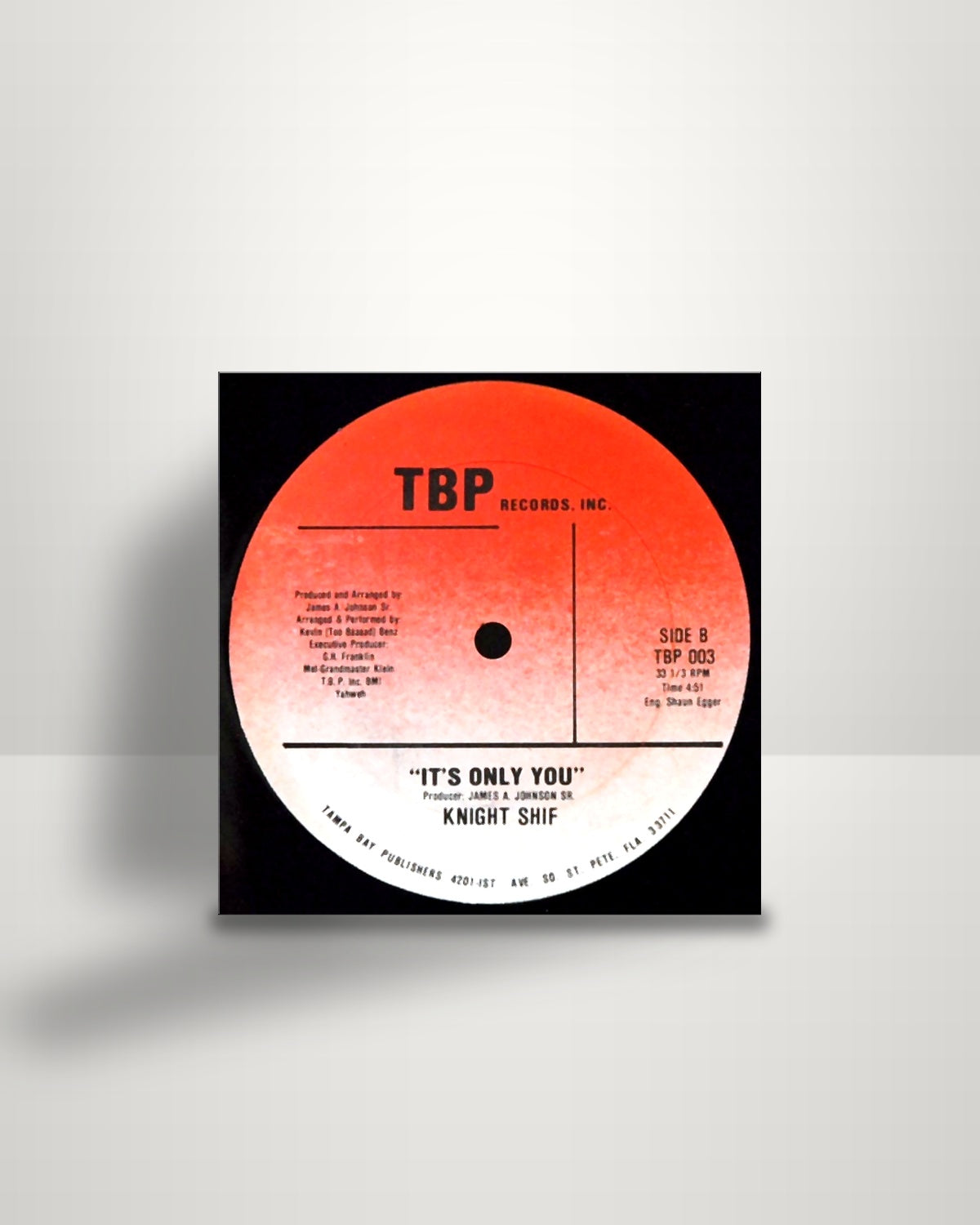 Knight Shif – It's Only You - 12" - TBP Records, Inc. US