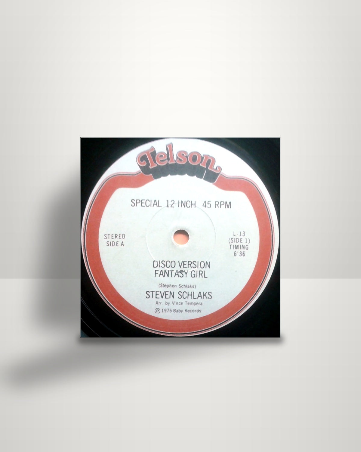 Stephen Schlaks – Fantasy Girl - 12" - Telson CA 1976