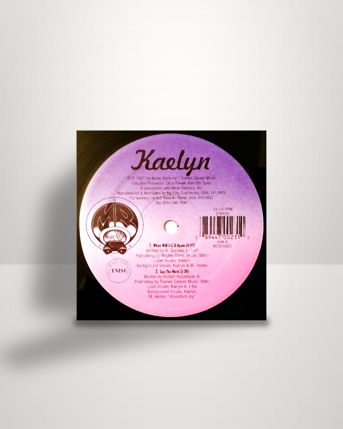 Kaelyn – When Will I-C-U Again - 12" - The Music Store Inc. US 1997