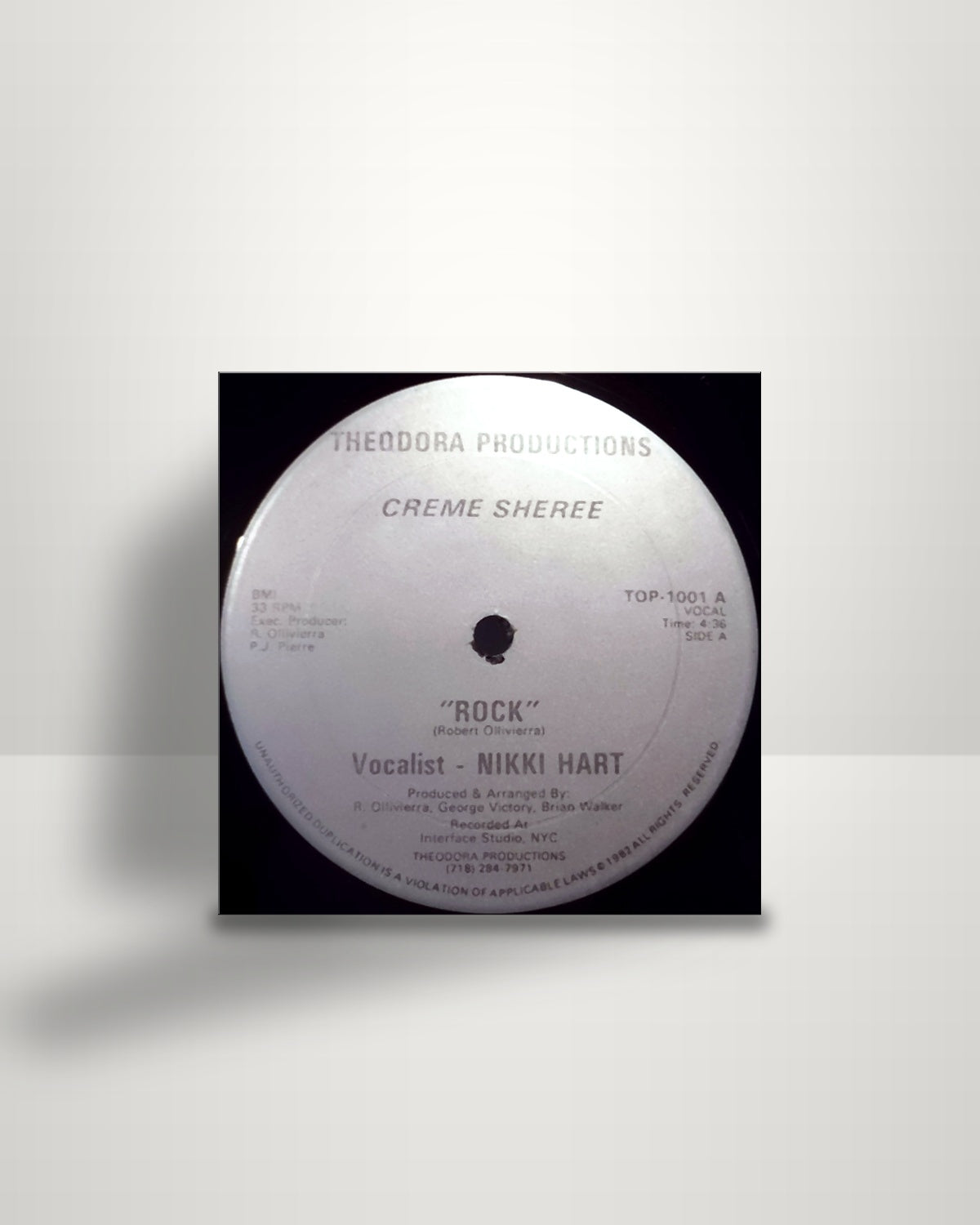 Creme Sheree – Rock - 12" - Theodora Productions US 1985