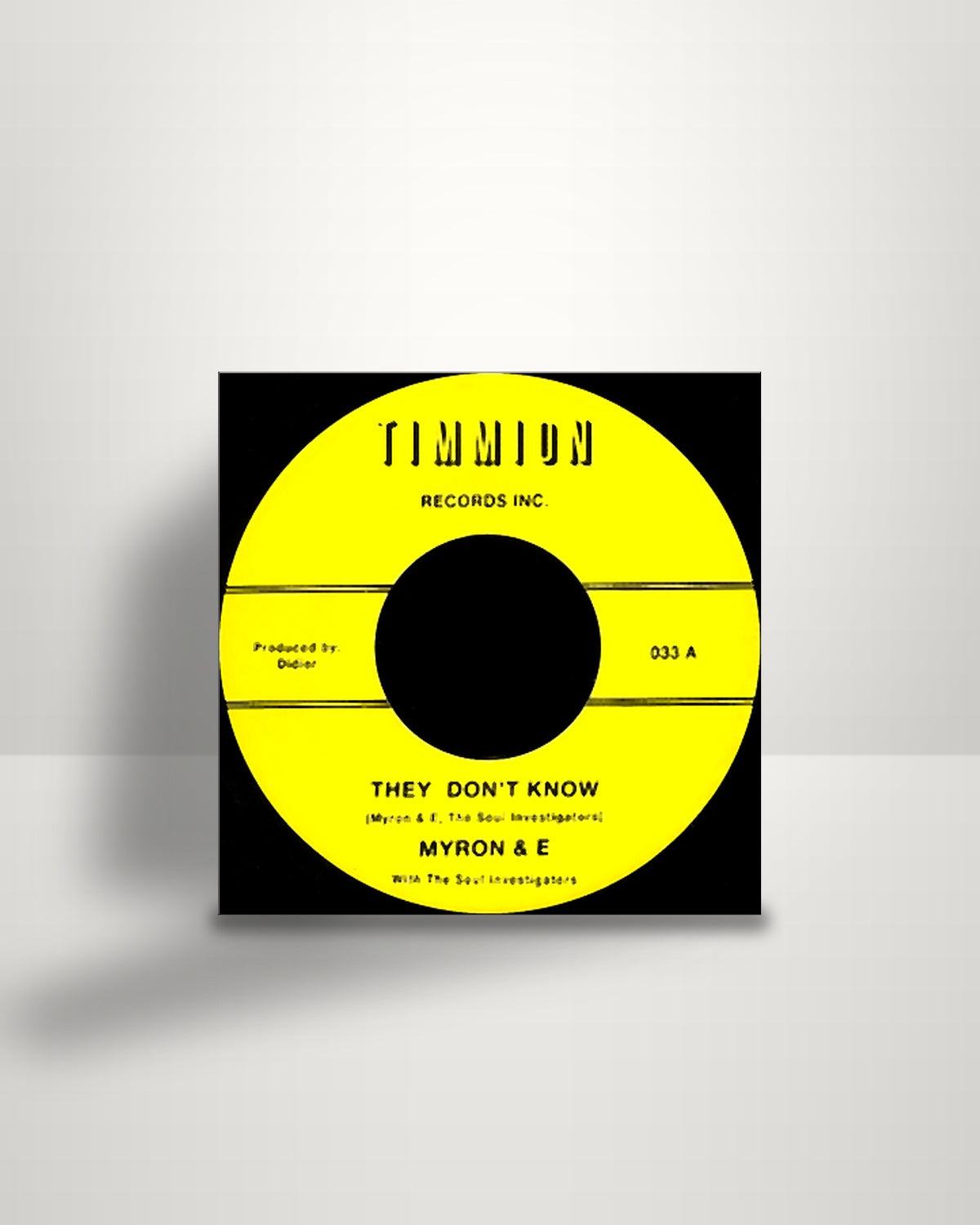 The Myron And E With Soul Investigators – They Don't Know / The Party Is Over - 7" - Timmion Records FI 2013