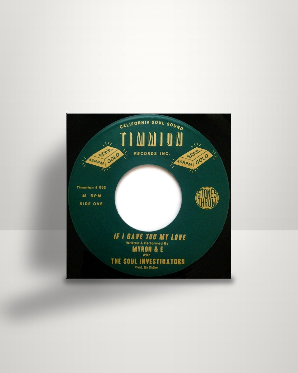 The Myron And E With Soul Investigators – If I Gave You My Love / Everyday Love - 7" - Timmion Records FI 2013