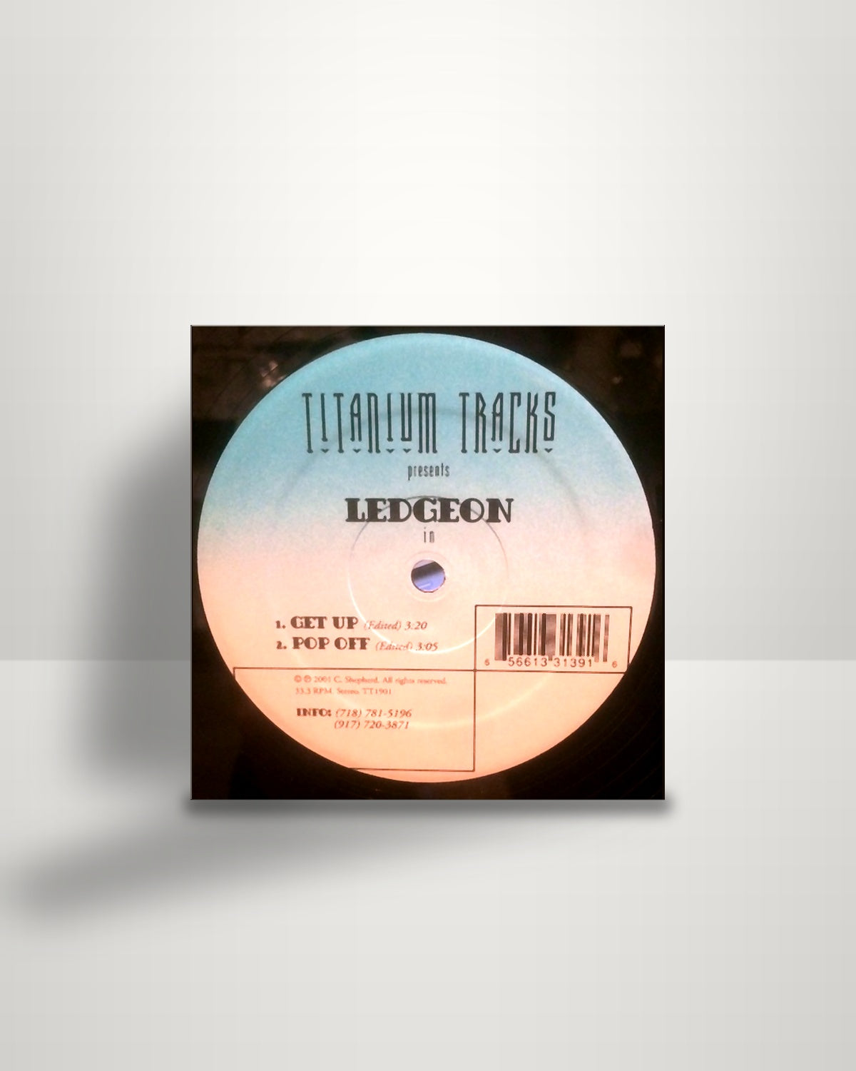 Ledgeon – Get Up / Pop Off - 12" - Titanium Tracks US 2001