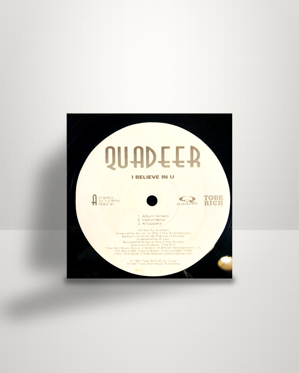 Quadeer – I Believe In U - 12" - Tobe Rich Music Group US 1996