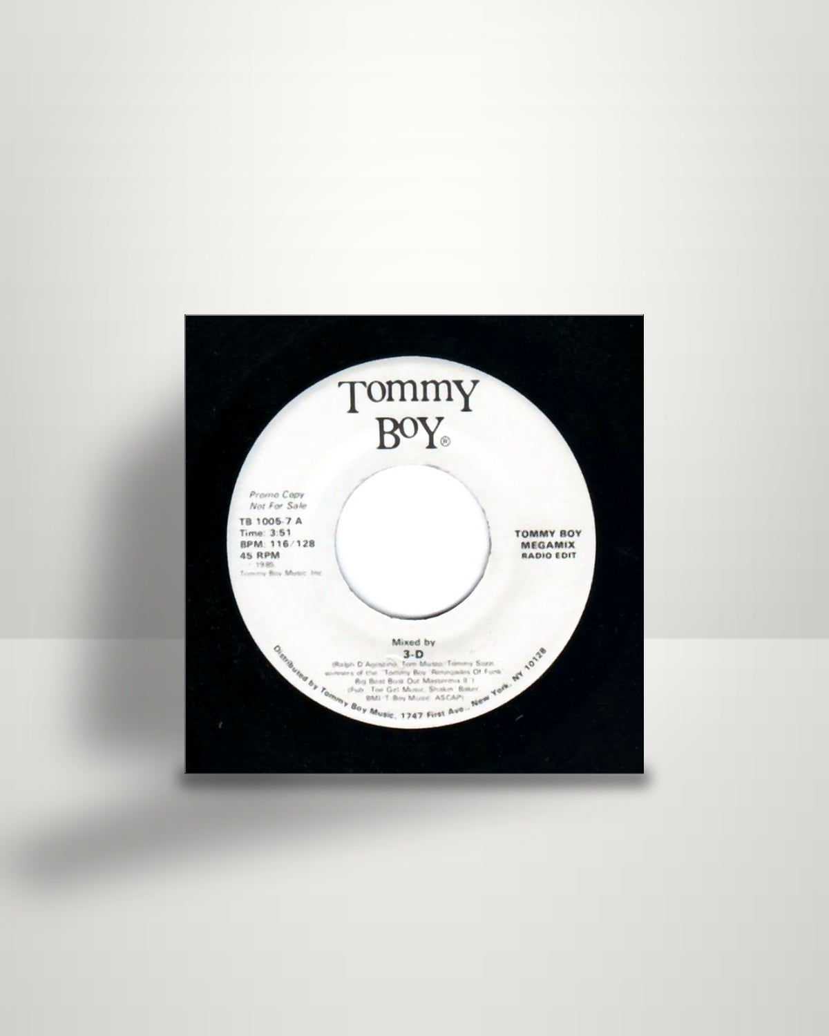 3-D – Tommy Boy Megamix - 7" - Tommy Boy US 1985