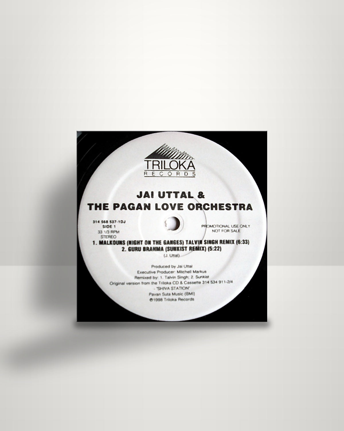 Jai Uttal And The Pagan Love Orchestra – Malkouns / Guru Brahma - 12" - Triloka Records US 1998
