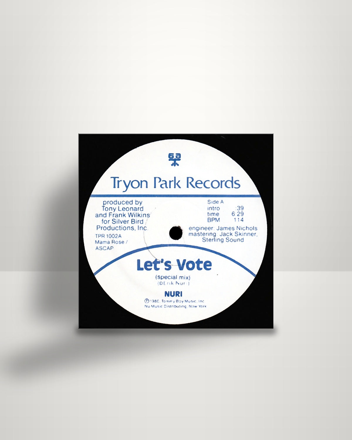 Erik Nuri – Let's Vote - 12" - Tryon Park Records US 1980