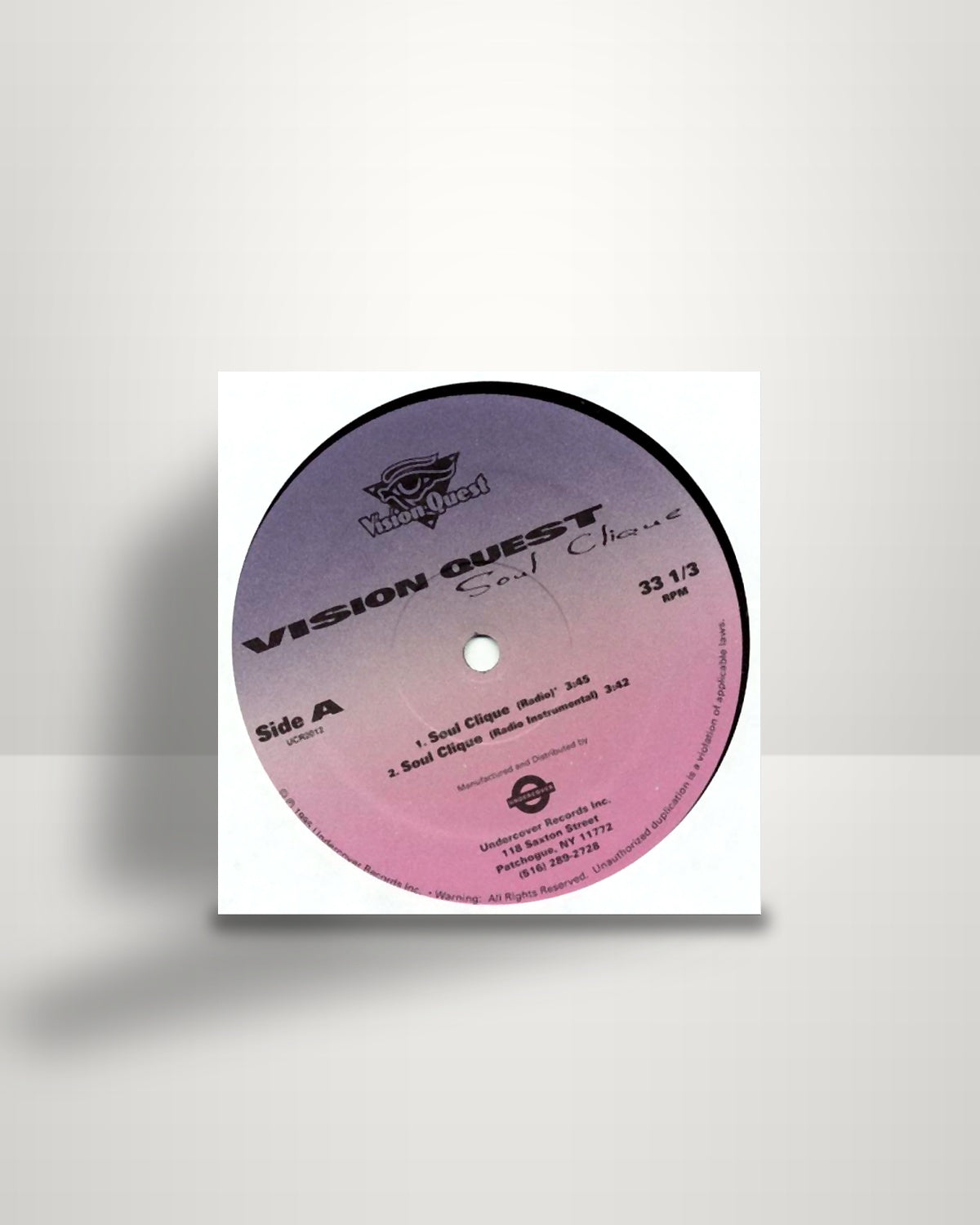 Vision Quest – Soul Clique / Jeepstyle (Remix) - 12" - Undercover Records US 1995