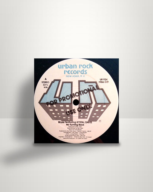 Blyss Featuring Krystal Davis – No Turning Back - 12" - Urban Rock Records US 1986