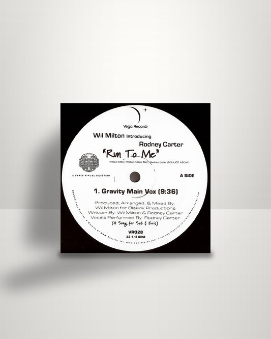Wil Milton Introducing Rodney Carter – Run To Me - 12" - Vega Records US 2006