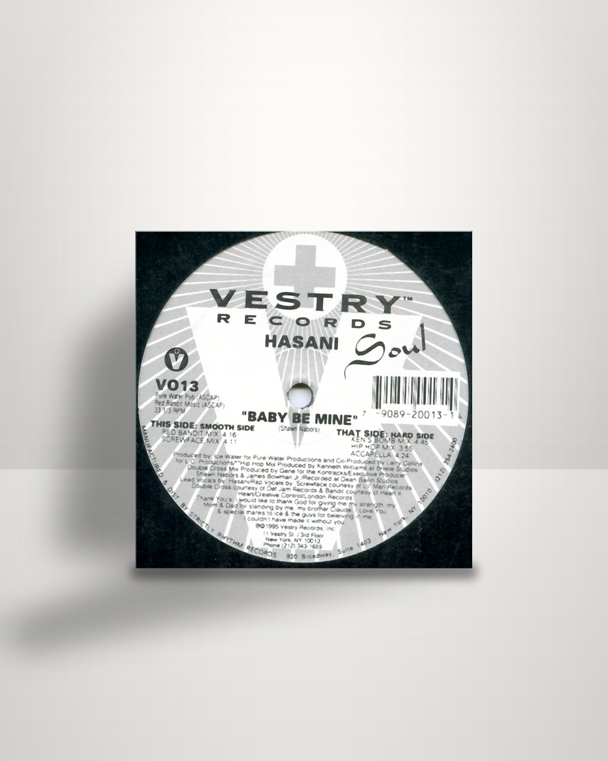 Hasani – Baby Be Mine - 12" - Vestry Records US 1995