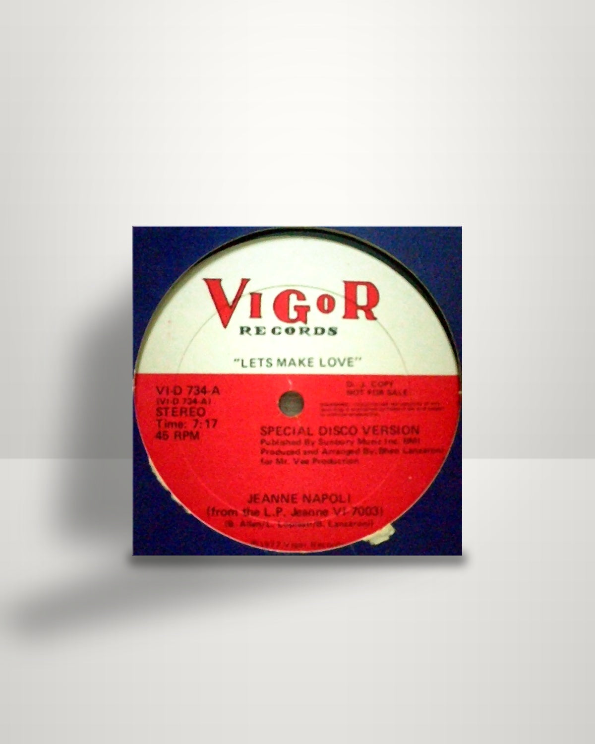 Jeanne Napoli – Lets Make Love - 12" - Vigor Records US 1977