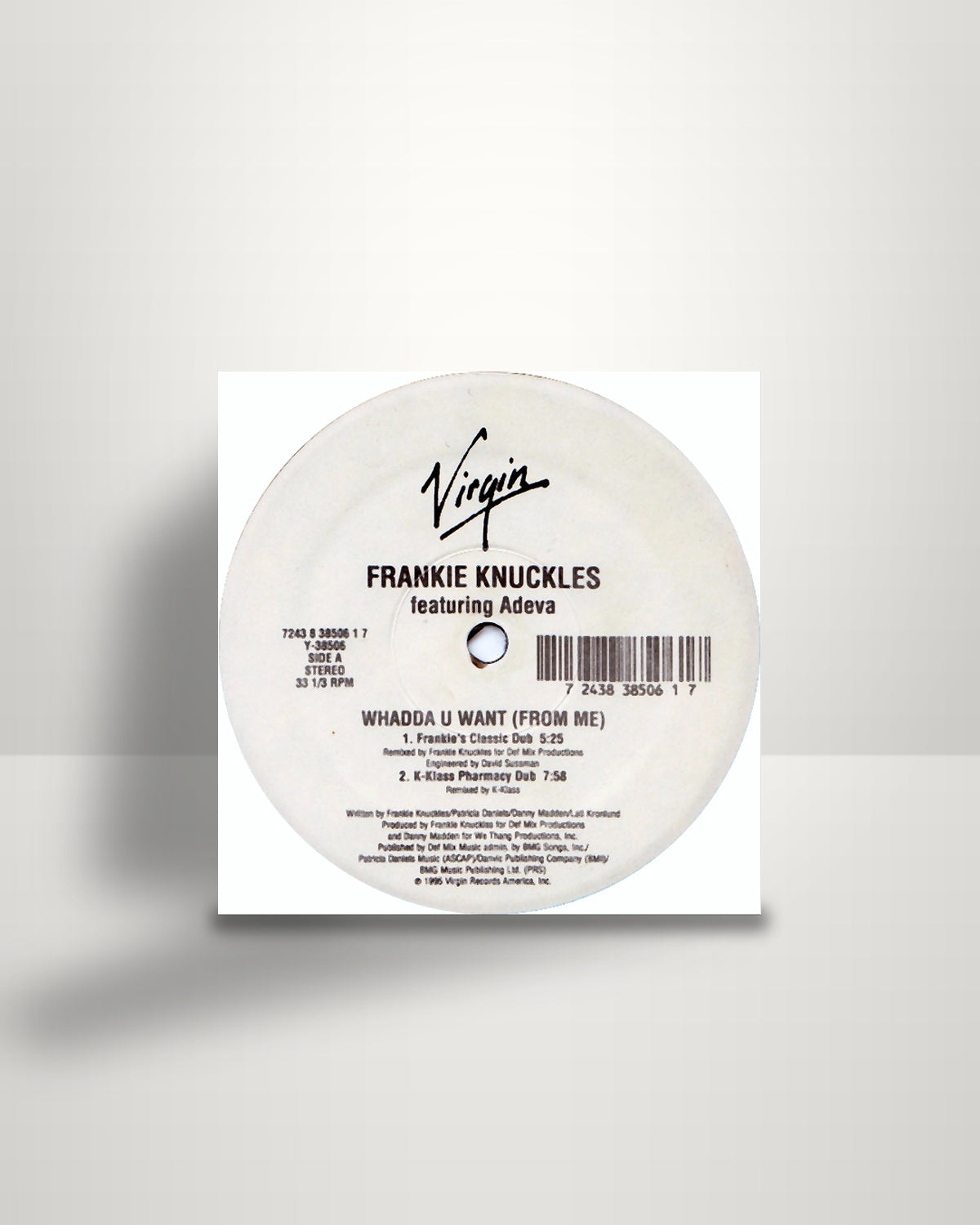 Frankie Knuckles Featuring Adeva – Whadda U Want (From Me) - 12" - Virgin US 1995