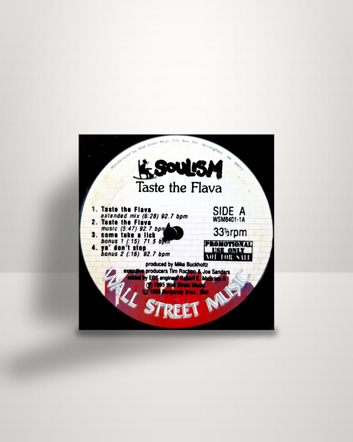 Soulism – Taste The Flava - 12" - Wall Street Music US 1995
