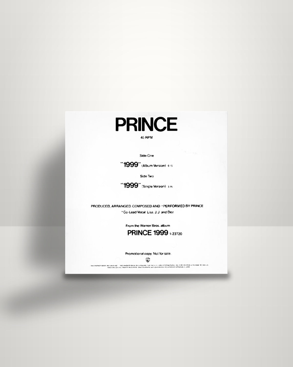 Prince – 1999 - 12" - Warner Bros. Records US 1982