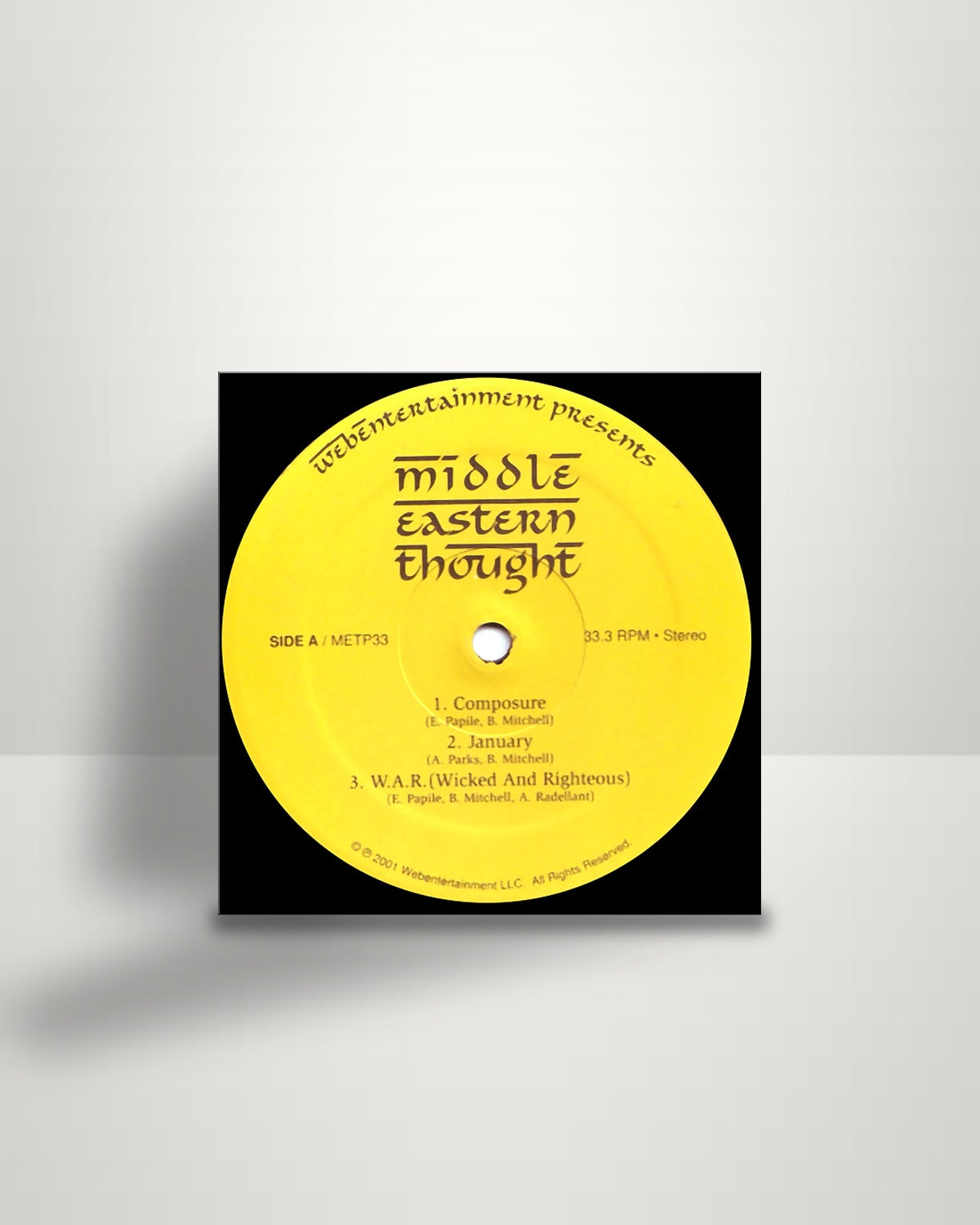 We Be I – Middle Eastern Thought - 12" - WEBEntertainment US 2001
