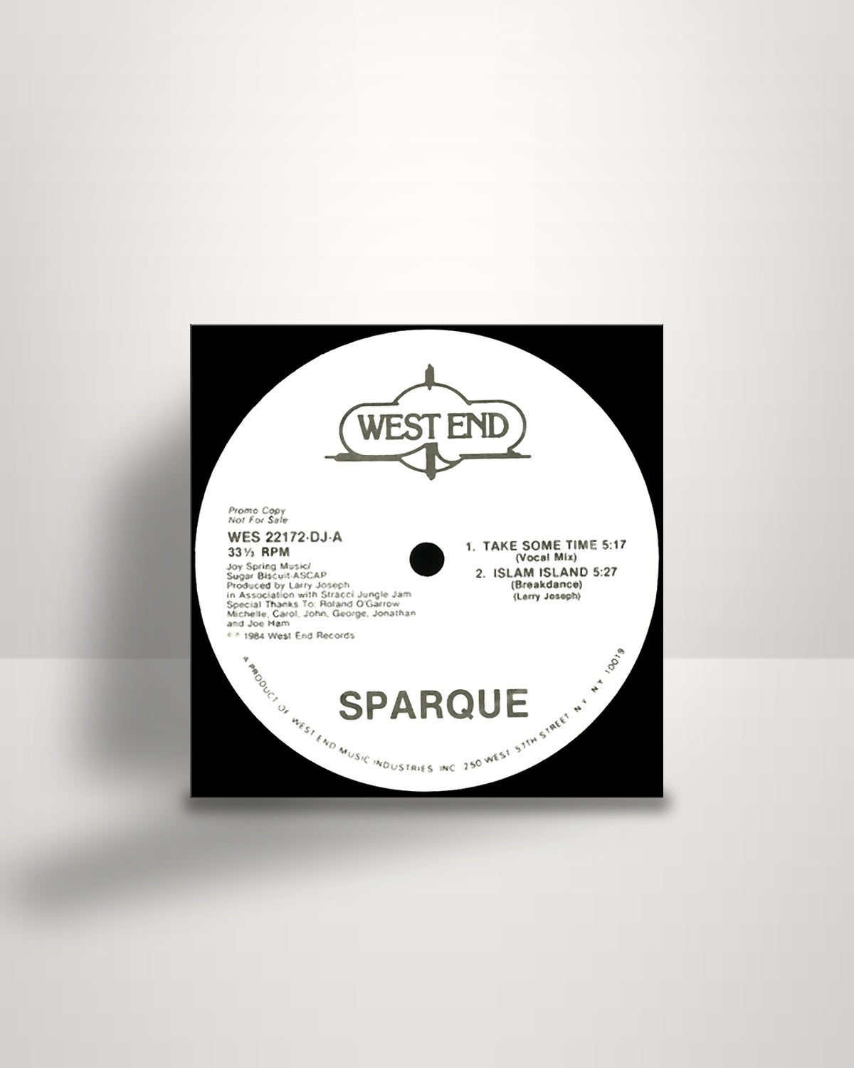 Sparque – Take Some Time - 12" - West End Records US 1984