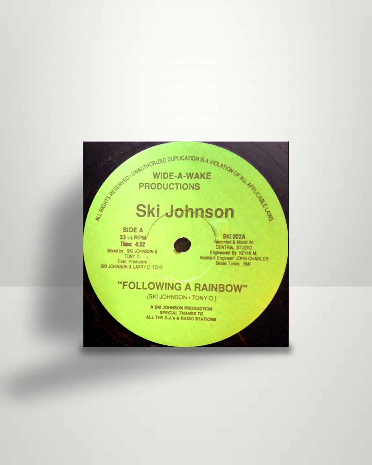 Ski Johnson – Following A Rainbow - 12" - Wide-A-Wake Productions US 1992