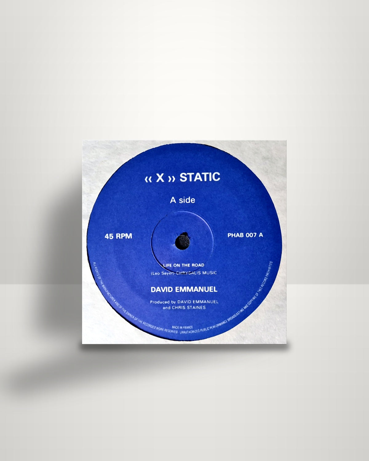 David Emmanuel – Life On The Road / Love Secrets - 12" - X Static UK
