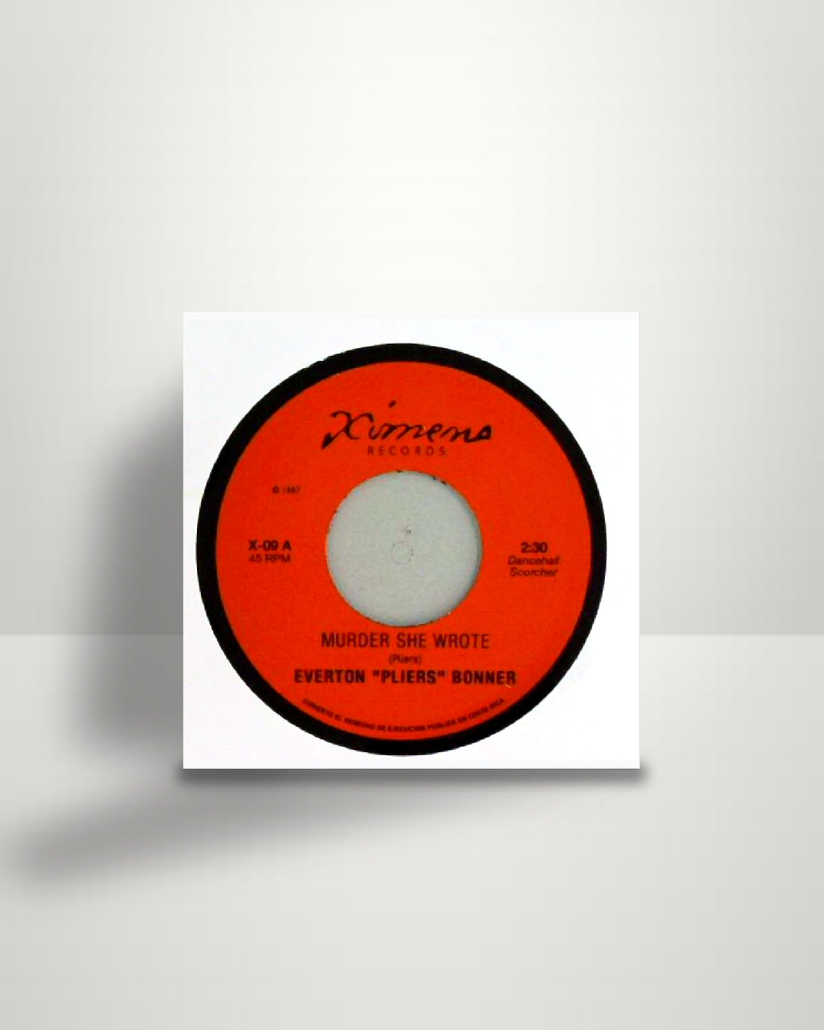 The Everton Bonner / Solid Gold Orchestra – Murder She Wrote / Tracks Of Love - 7" - Ximeno Records 2016
