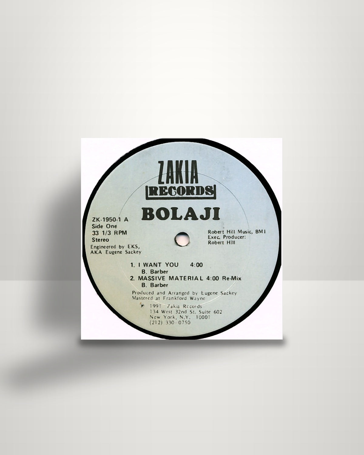 Bolaji – I Want You / Massive Material - 12" - Zakia Records US 1991